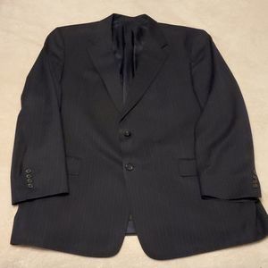 Hart Schaffner Marx Von Maur navy pinstriped sportcoat 46R